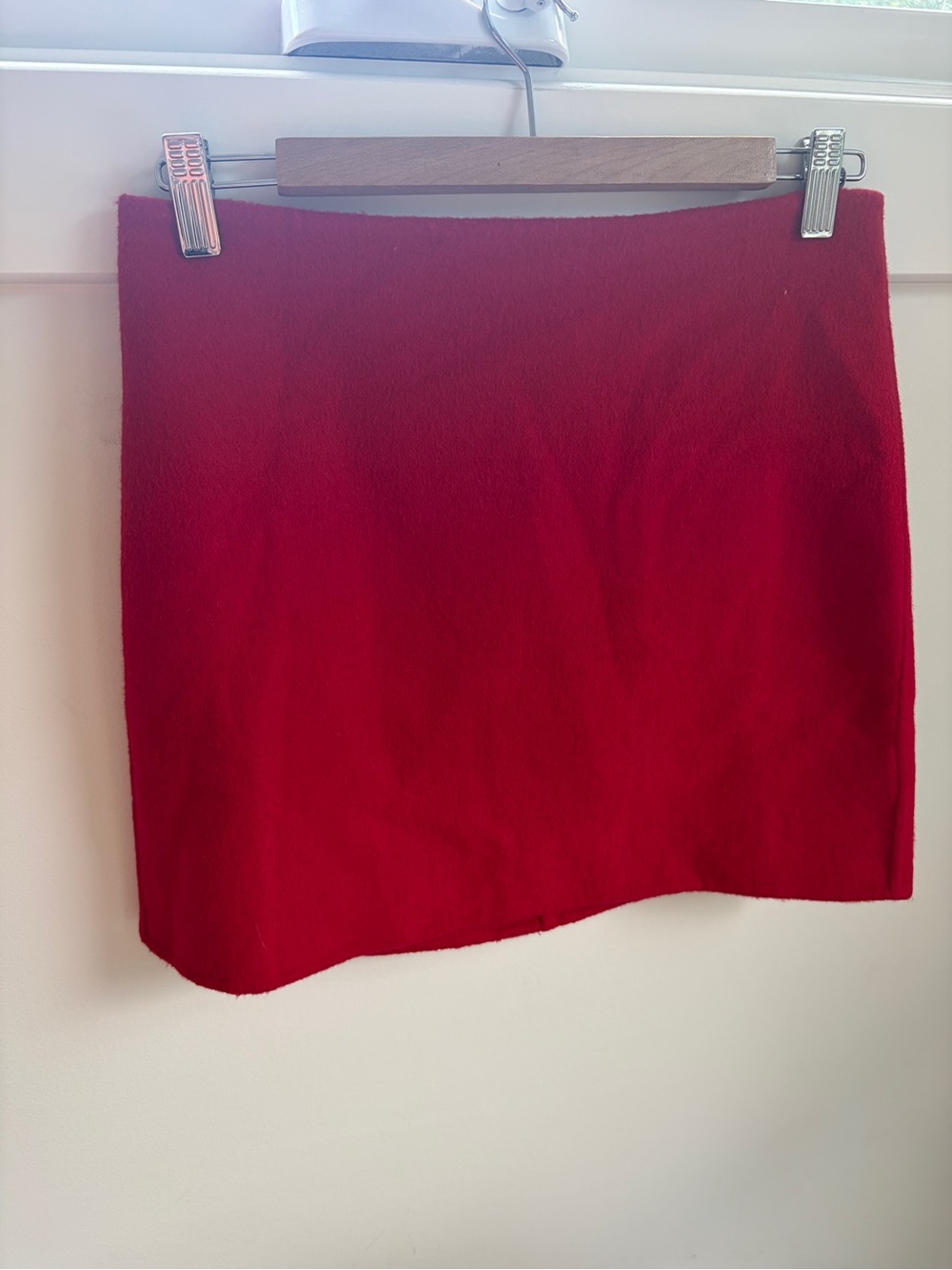 NWOT - Madewell Classic Red Mini Skirt - Wool Blend